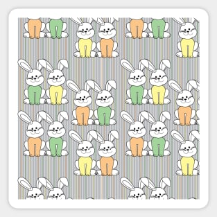 Easter Bunny Celebrates Spring Sticker